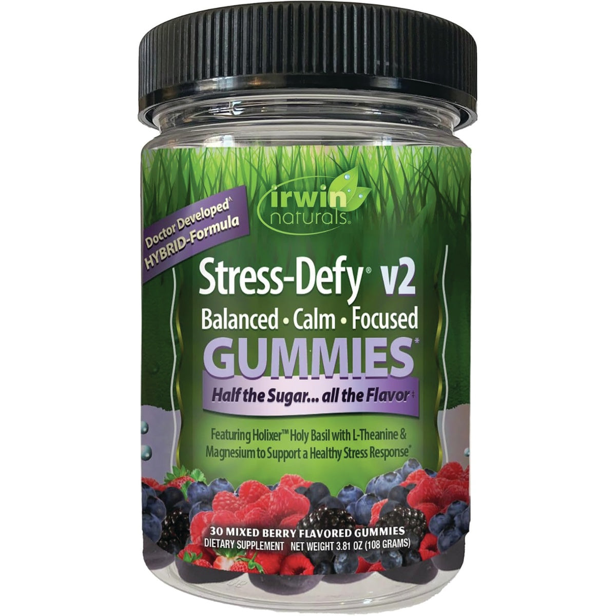 Stress-Defy Balanced Calm Focused Gummies - Mixed Berry