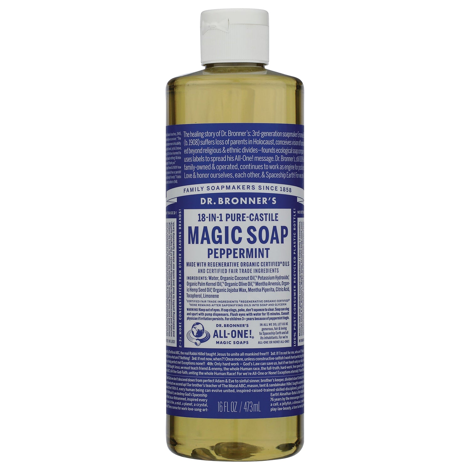 18-in-1 Pure-Castile Magic Soap - Peppermint