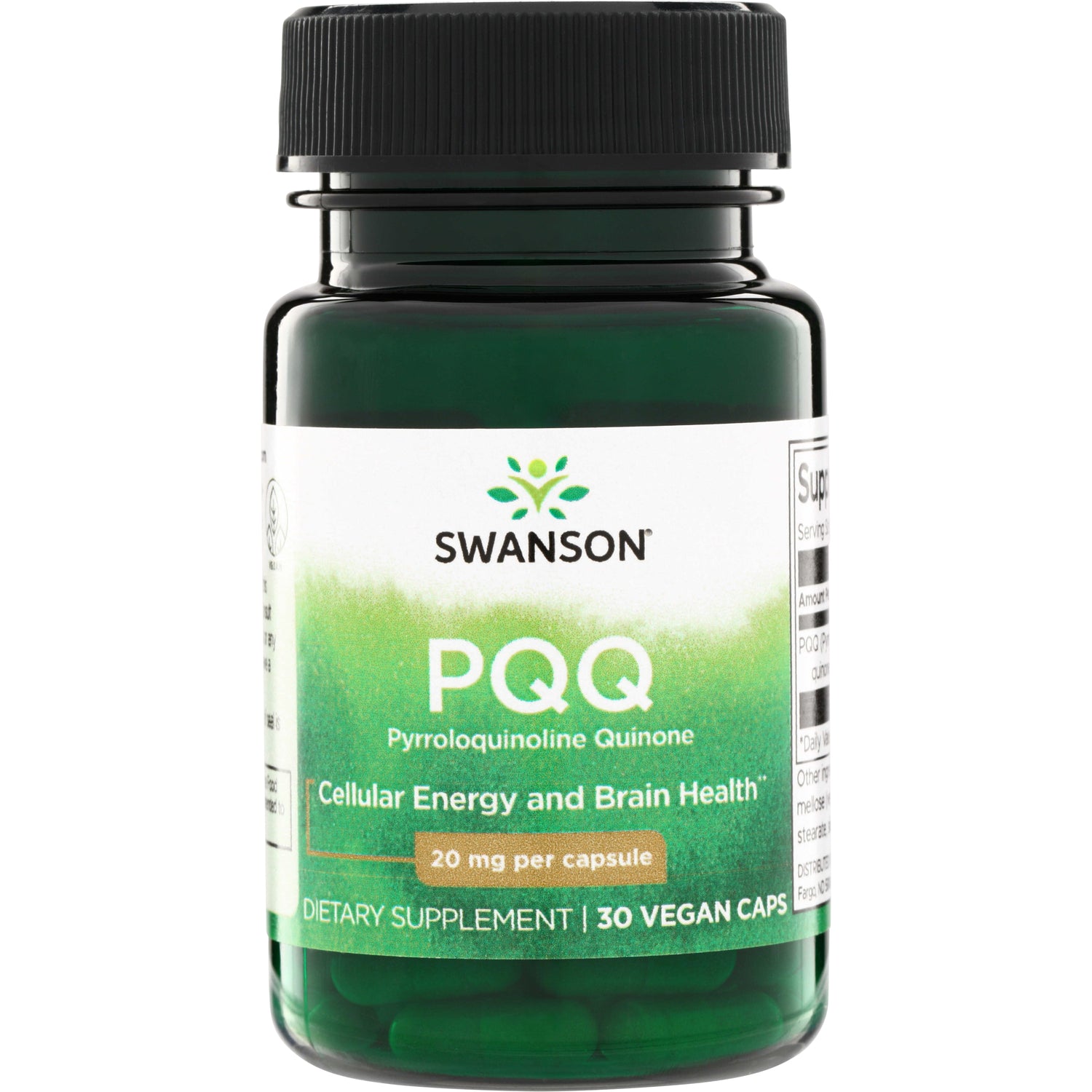 Swanson Vitamins PQQ 20 mg Vegan Capsule Energy Support
