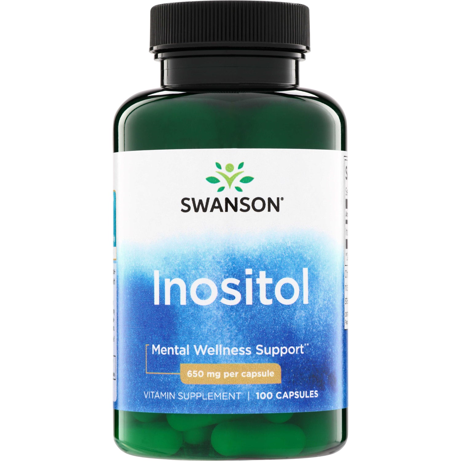 Swanson Vitamins Inositol 650 mg Capsule for Wellness