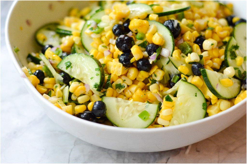 summer corn blueberry salad