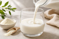 Colostrum Milk being poured into a glass