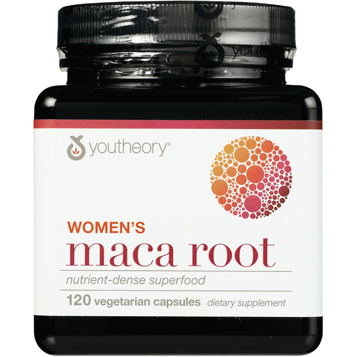YOU011 | Youtheory Womens Maca Root, 120 vegetarian capsules bottle front