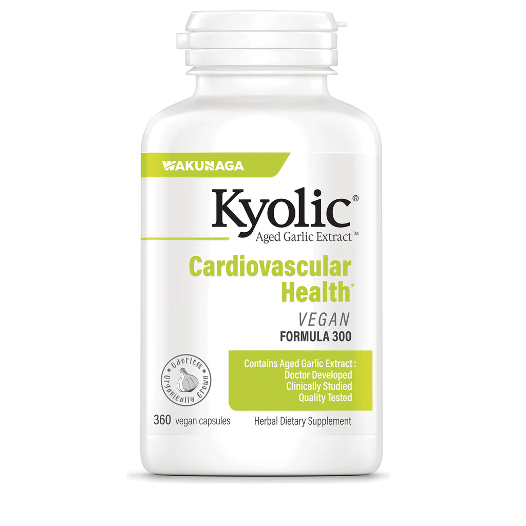 KY146 | Kyolic Cardiovascular Health vegan Formula 300 white supplement bottle labeled 360 vegan capsules - Thumbnail