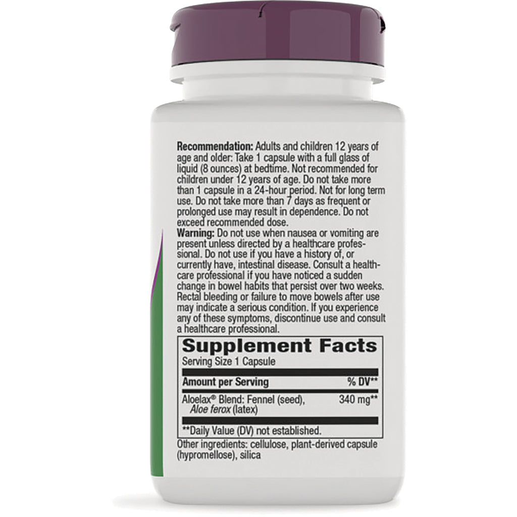 NW186 | back of white supplement bottle showing Recommendation text and Supplement Facts panel - Thumbnail
