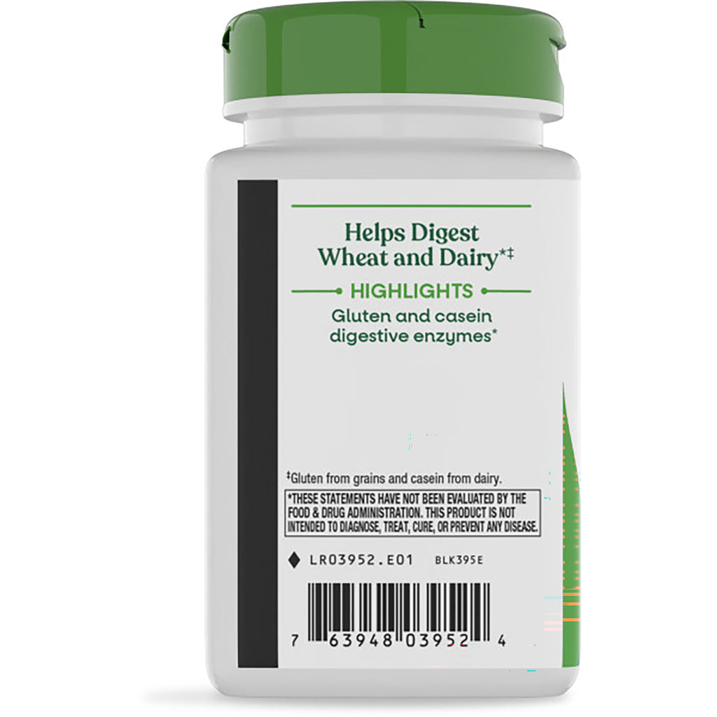 ET355 | Supplement bottle label highlighting digestive enzymes for wheat and dairy - Thumbnail