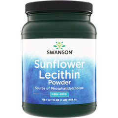SW1523 | Swanson Sunflower Lecithin Powder, Non-GMO, 16 oz jar