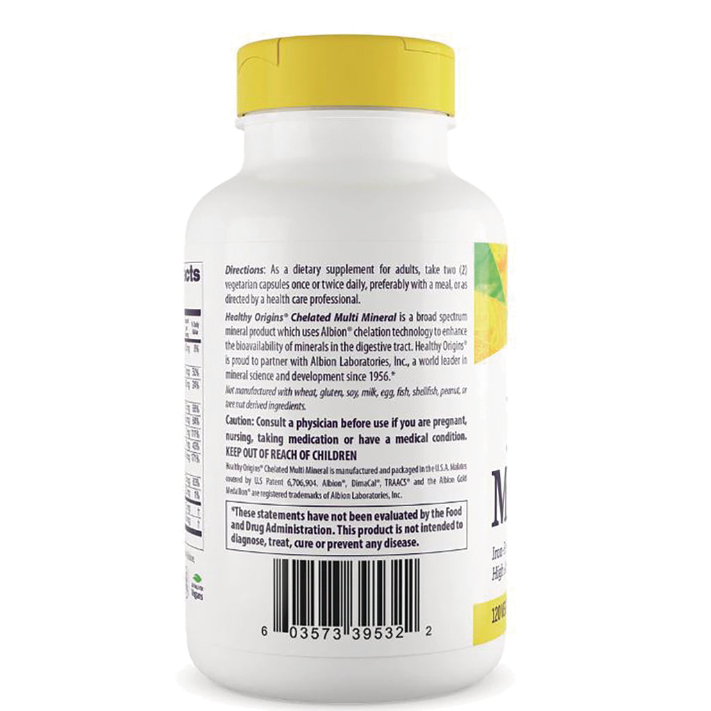 HRG195 | Back label of white supplement bottle showing directions, caution text and barcode - Thumbnail