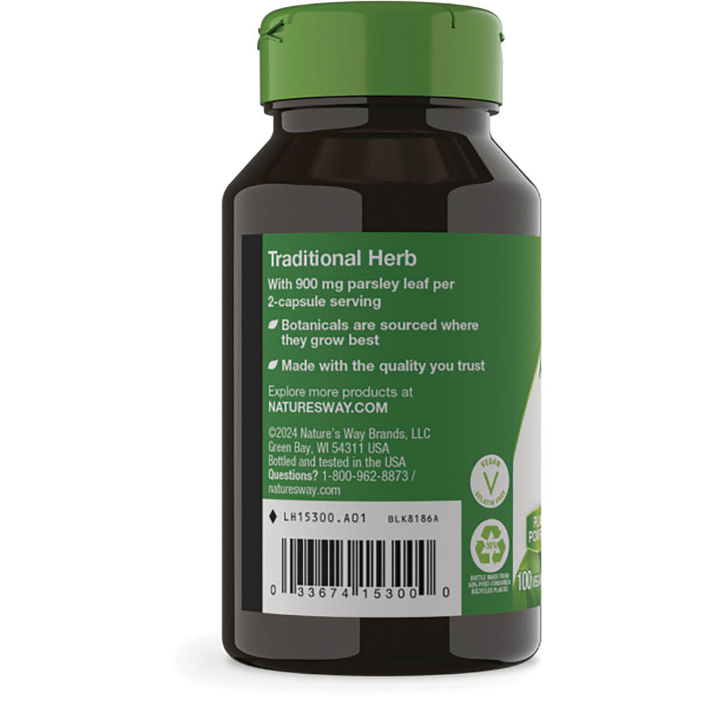 NW158 | Back of brown supplement bottle with green label reading Traditional Herb, product info, and barcode - Thumbnail