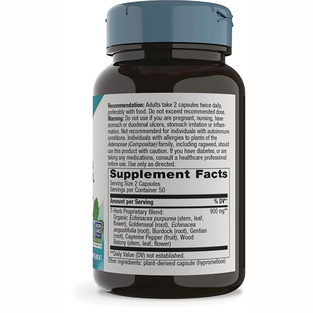 NW073 | Brown supplement bottle back showing Supplement Facts panel and warning text - Thumbnail