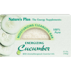 NTP173 | Nature's Plus Energizing Cucumber moisturizing cleansing bar packaging, 100% Pure, 3.5 Oz