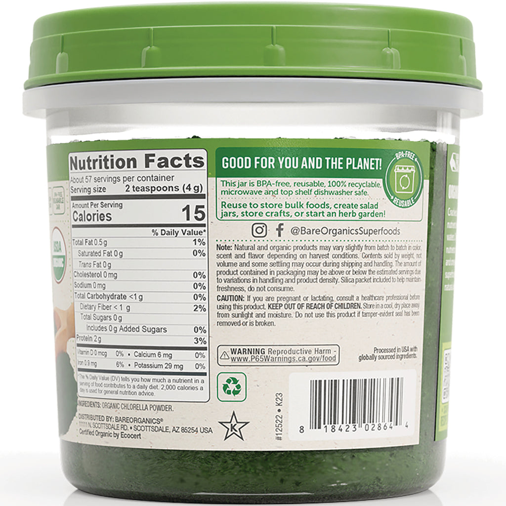 Jar back showing Nutrition Facts panel, recycling symbols, barcode, and small usage and warning text - Thumbnail