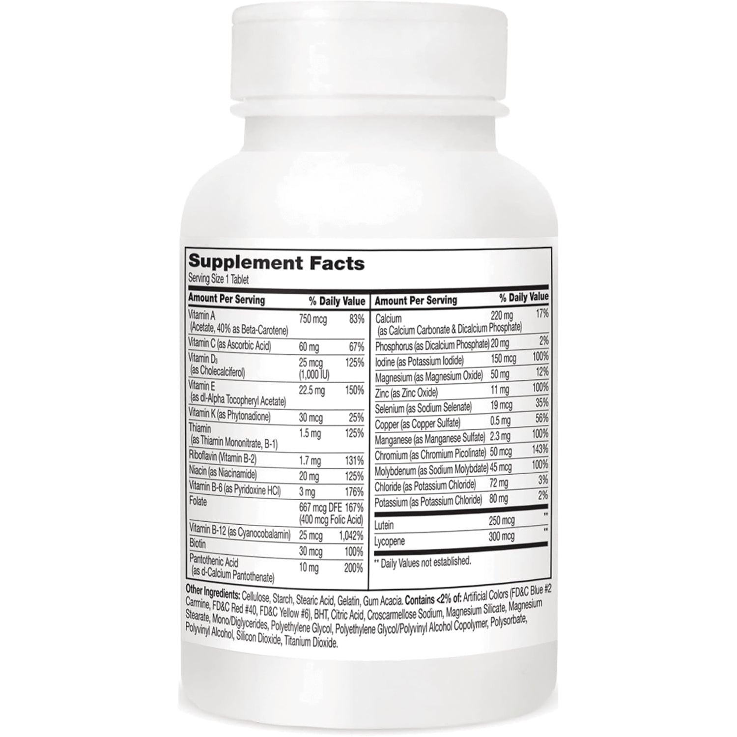 CNT145 | white supplement bottle back showing Supplement Facts label and nutrition facts table