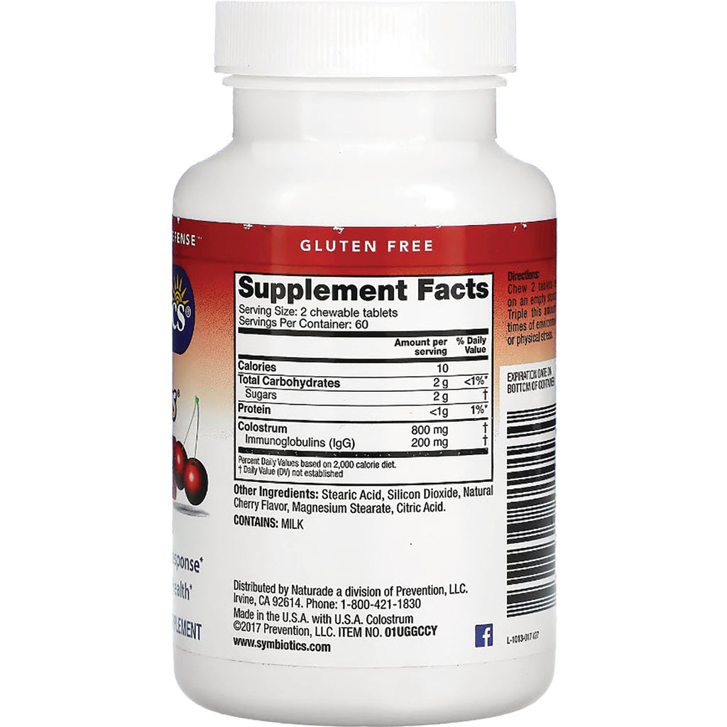 SY016 | Back of supplement bottle with Supplement Facts panel and Gluten Free header - Thumbnail