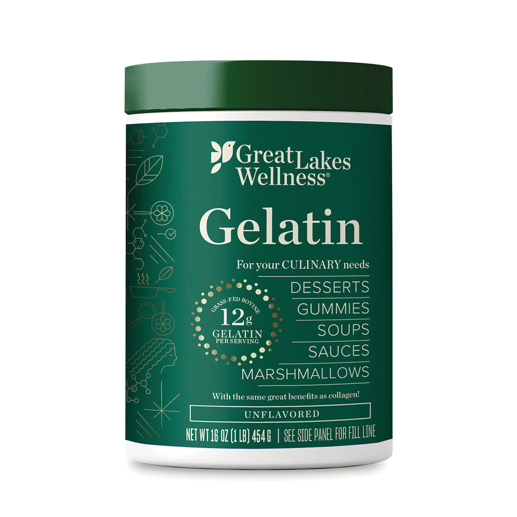 GLK011 | Great Lakes Wellness Gelatin unflavored 16 oz container front label - Thumbnail