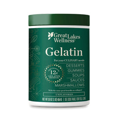 GLK011 | Great Lakes Wellness Gelatin unflavored 16 oz container front label