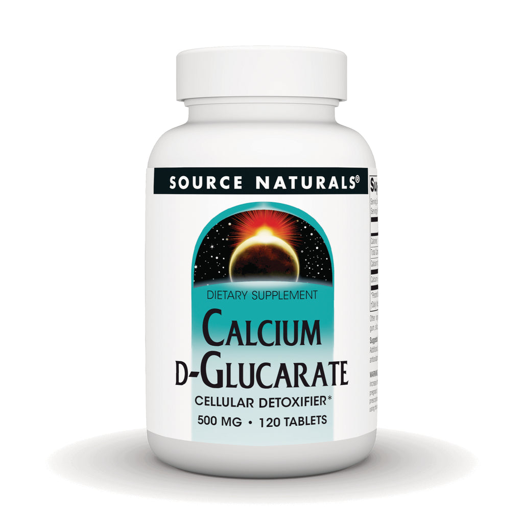 SN459 | Source Naturals Calcium D-Glucarate dietary supplement, 500 mg, 120 tablets - Thumbnail