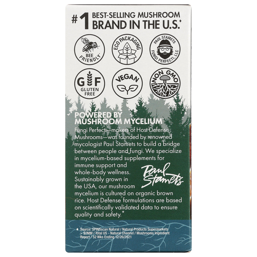 FUN009 | product infographic with badges (Bee Friendly, Eco Packaging, Gluten Free, Vegan, Non GMO) and text Powered by mushroom mycelium - Thumbnail