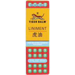PPC009 | Tiger Balm liniment front box with tiger logo, Chinese characters, and 2 FL.OZ. 57ml label