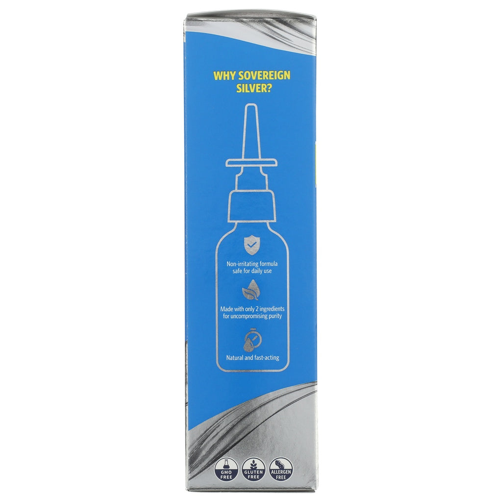 SSL005 | Sinus Relief box panel with safe, pure, effective claims; GMO Free, Vegan, Gluten Free, Allergen Free icons - Thumbnail