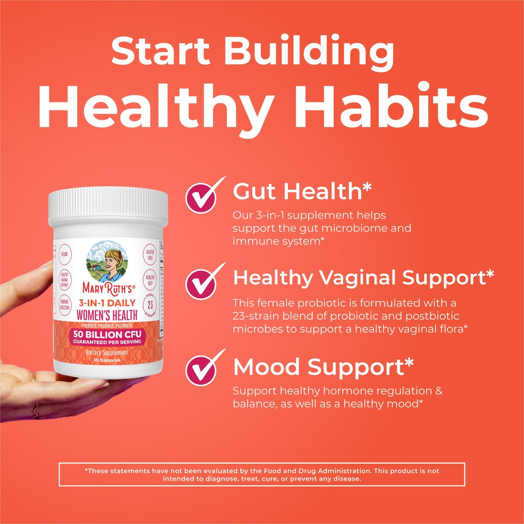 MRR028 | side panel infographic listing probiotic benefits, 21 probiotic strains, vegan, dairy free, shelf stable, and contact info - Thumbnail