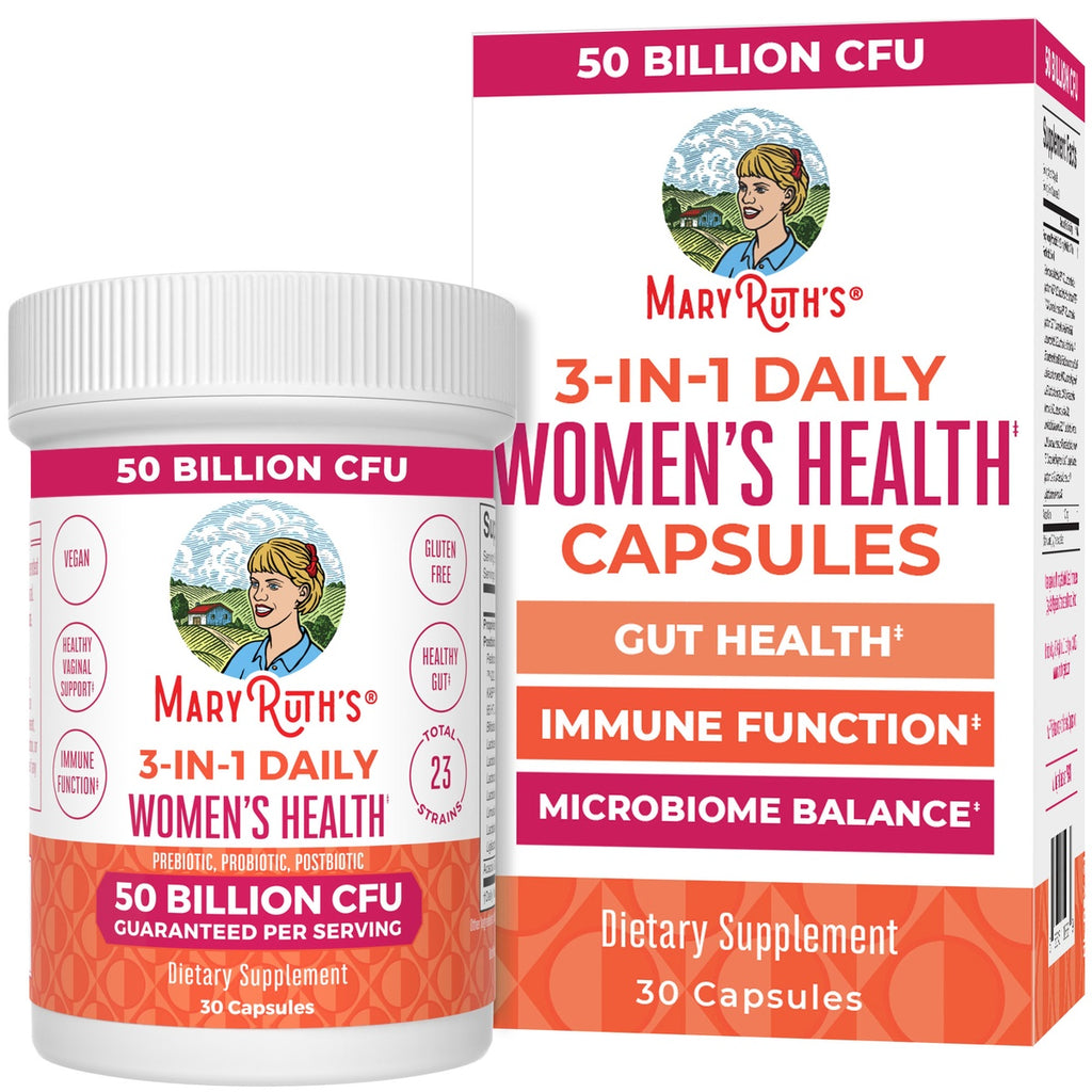 MRR028 | MaryRuth's 3-in-1 Daily Women's Health supplement box, 50 billion CFU, 30 capsules - Thumbnail