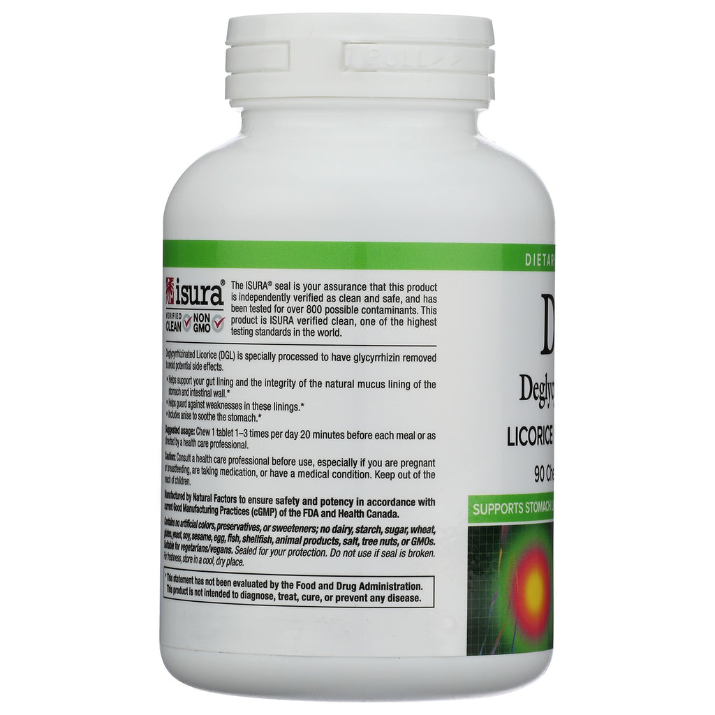 NFC041 | White supplement bottle with green label showing ISURA verified clean and Non GMO claims - Thumbnail