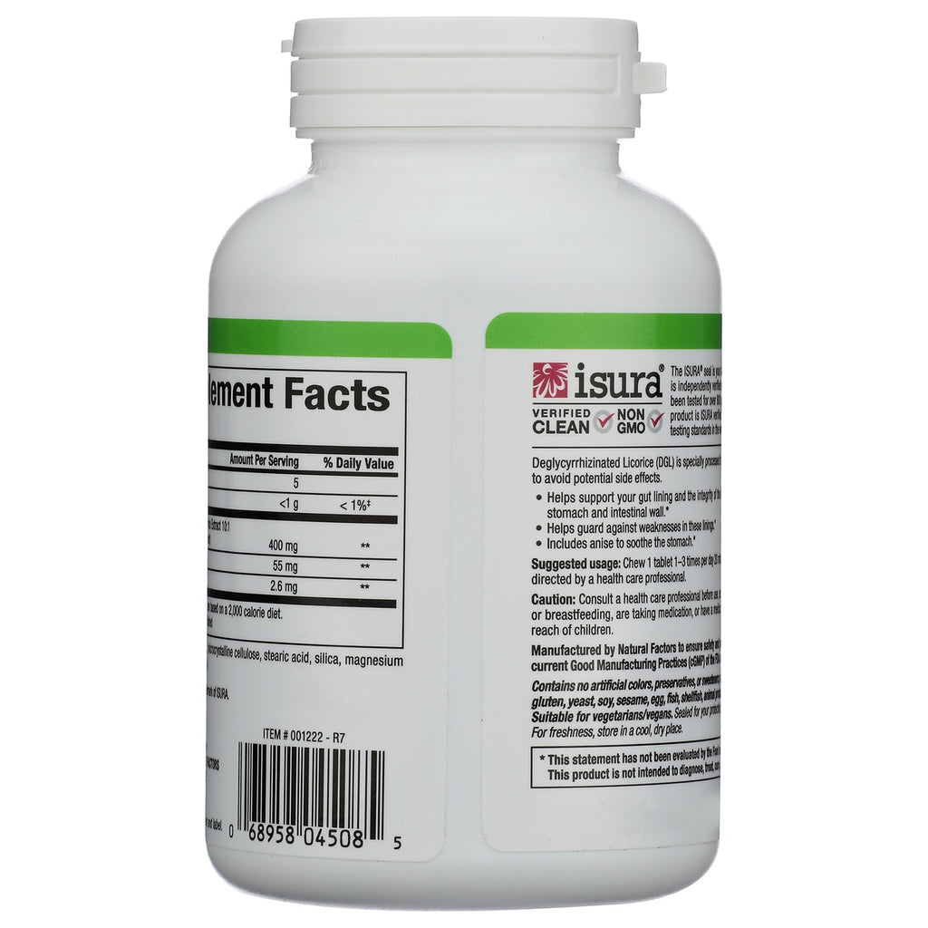 NFC041 | Supplement bottle showing back label with Supplement Facts, usage directions, warnings, and ISURA verification icons - Thumbnail