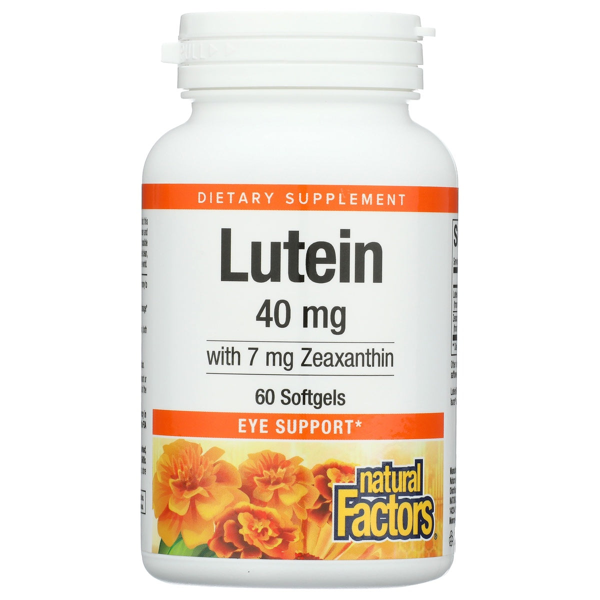 NFC178 | Natural Factors Lutein 40 mg 60 softgels front label