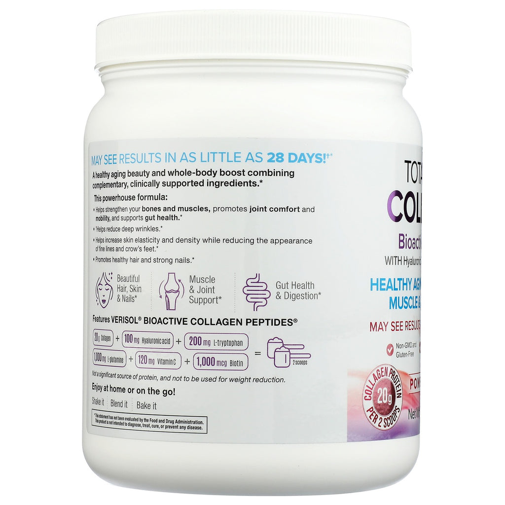NFC205 | Collagen supplement tub with ingredient and benefit infographic - Thumbnail