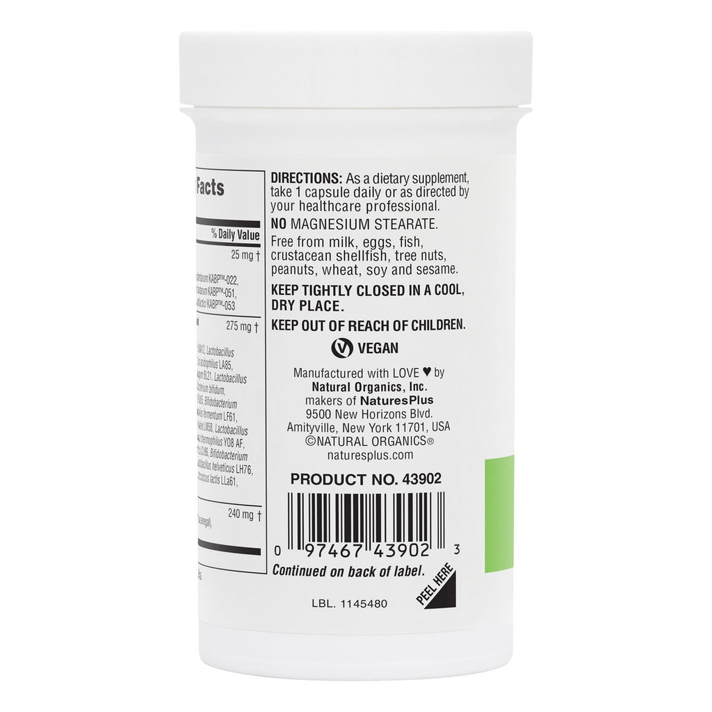 NTP359 | Supplement bottle back label with directions, vegan icon, product number, barcode, and ingredients panel - Thumbnail