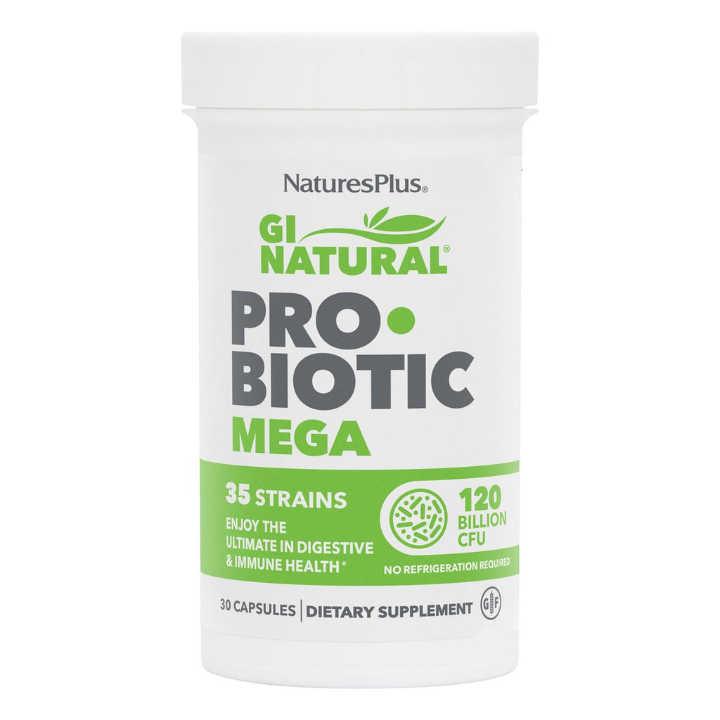 NTP359 | NaturesPlus GI Natural Probiotic Mega bottle, 30 capsules, 120 billion CFU - Thumbnail