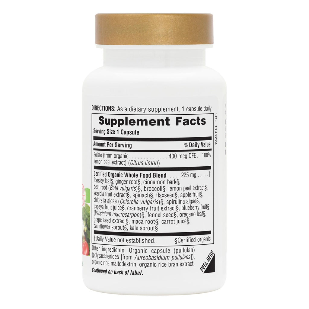 NTP357 | Back label of supplement bottle showing Supplement Facts, directions, ingredients, and peel here - Thumbnail