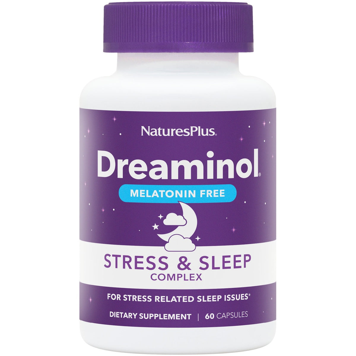 NTP354 | NaturesPlus Dreaminol Stress & Sleep Complex, melatonin free, 60 capsules