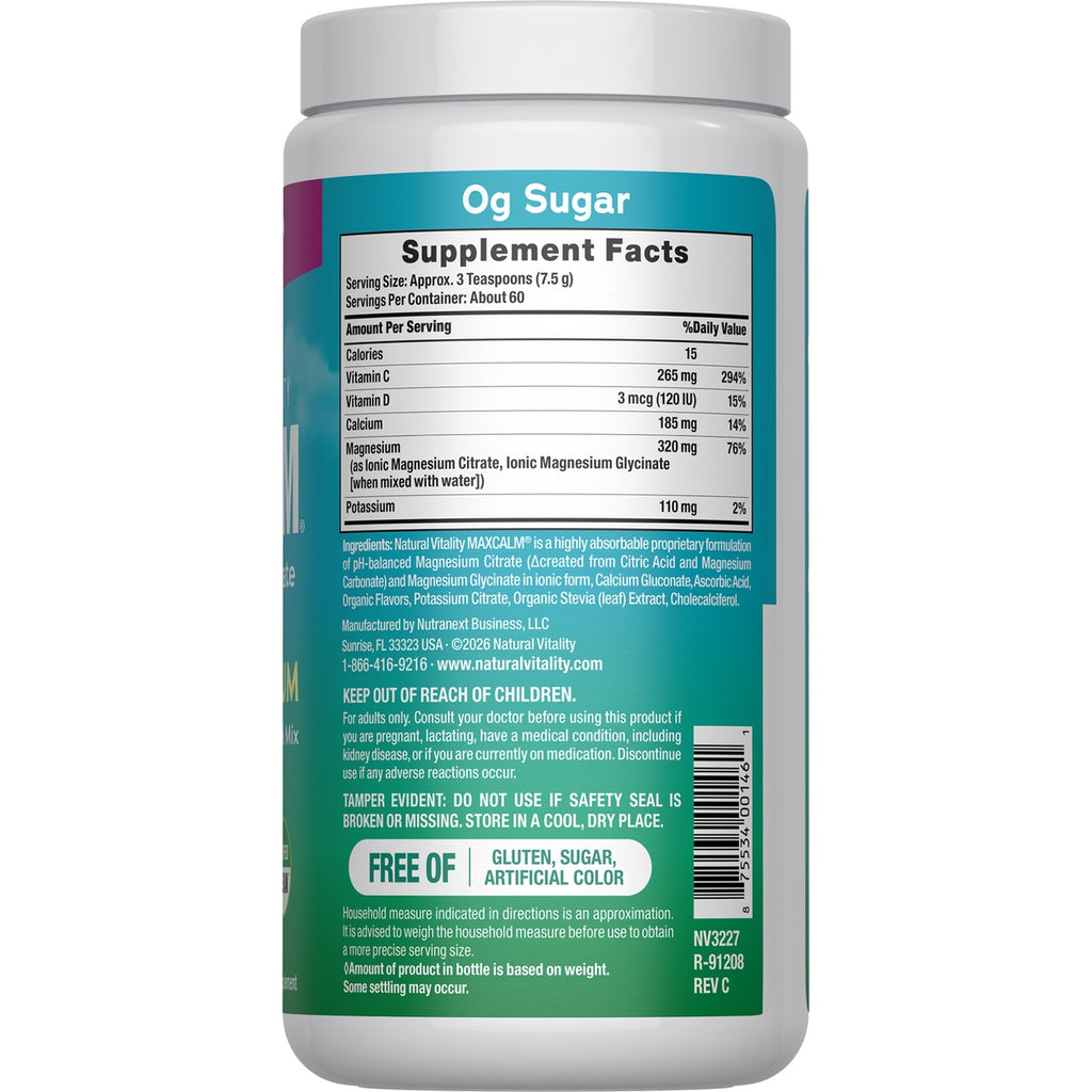NVT010 | Back of white supplement bottle showing Supplement Facts panel, ingredients, distributor info and barcode - Thumbnail
