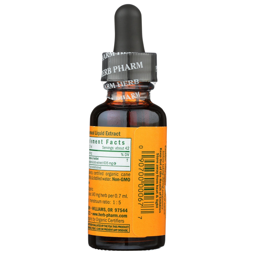 HPH016 | Herb Pharm liquid extract bottle with orange label and dropper cap - Thumbnail