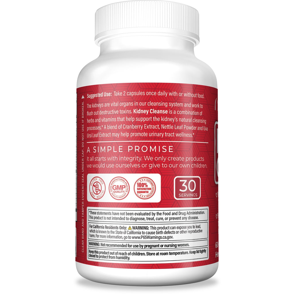 HP005 | Back of white supplement bottle showing Supplement Facts panel, ingredients list, barcode and cranberry graphic - Thumbnail