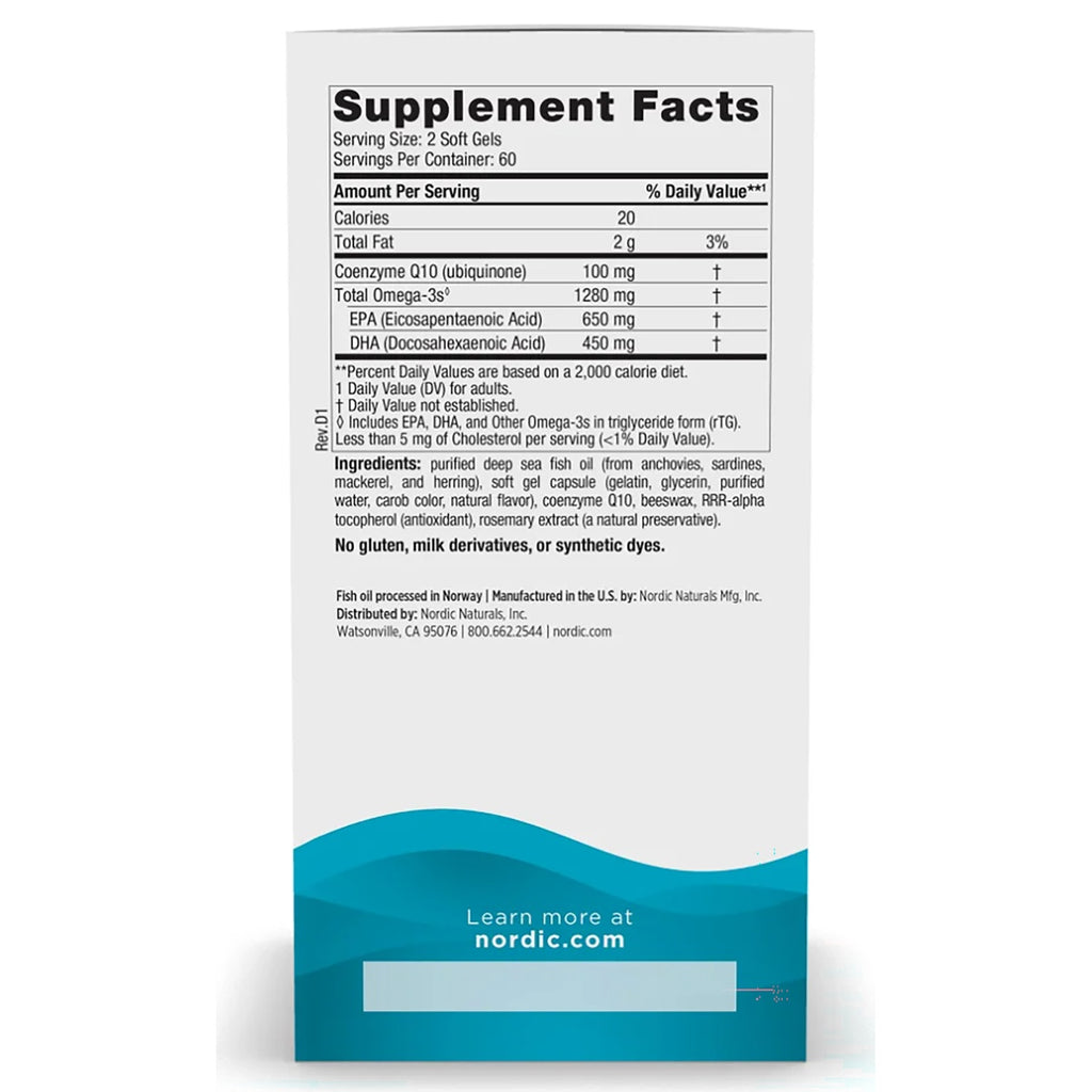 NRN096 | Back panel showing Supplement Facts table, ingredient list, and nordic.com branding - Thumbnail