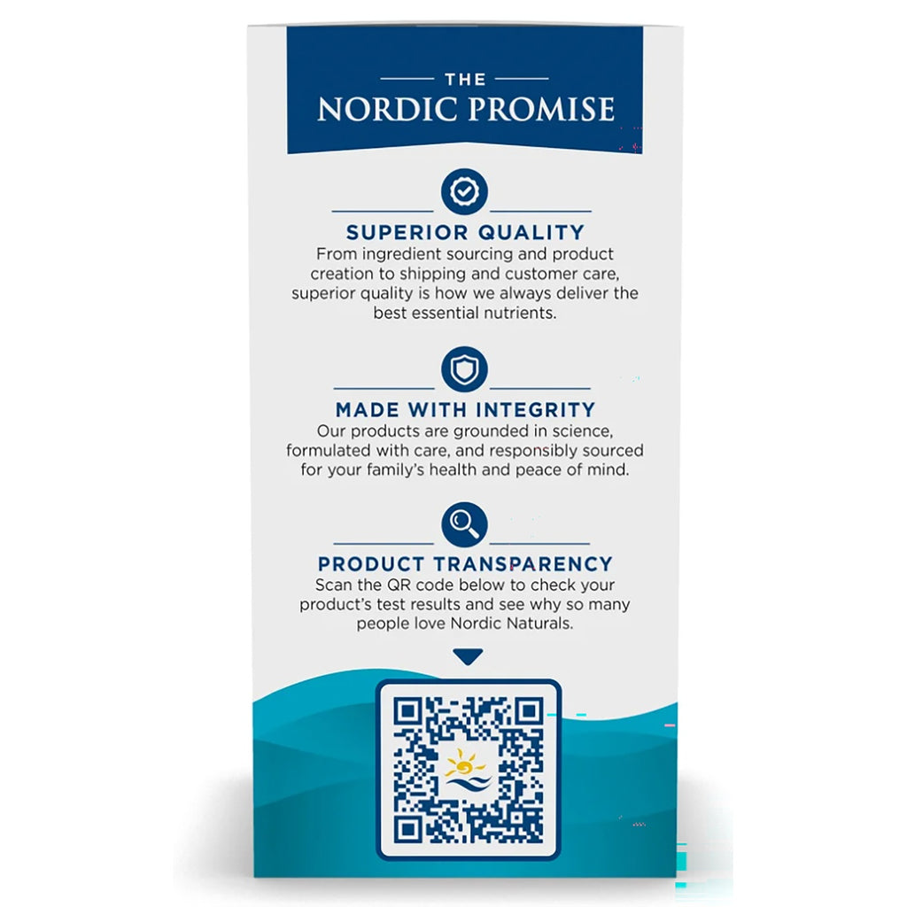 NRN096 | Back panel of Nordic Naturals Ultimate Omega+CoQ10 box showing suggested use, warnings, and purity certification logos - Thumbnail