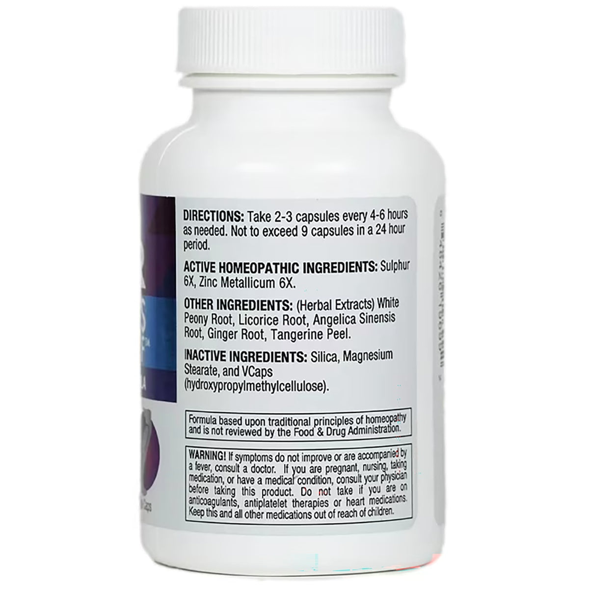 CLP006 | Bottle showing directions, active ingredients, and warning label