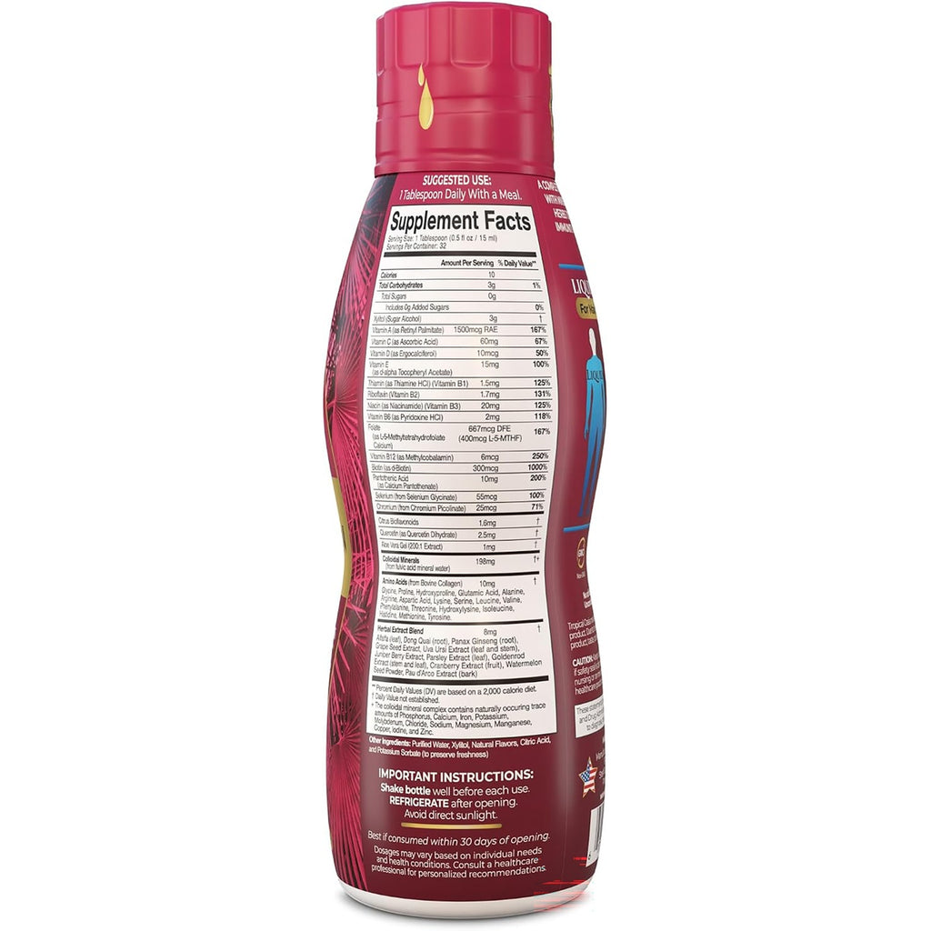 TPL009 | Supplement Facts label showing serving size, vitamins, minerals, herbal extract blend, and directions - Thumbnail