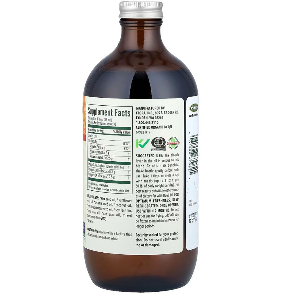 FL029 | back panel showing Supplement Facts table, ingredients, manufacturer and storage instructions - Thumbnail