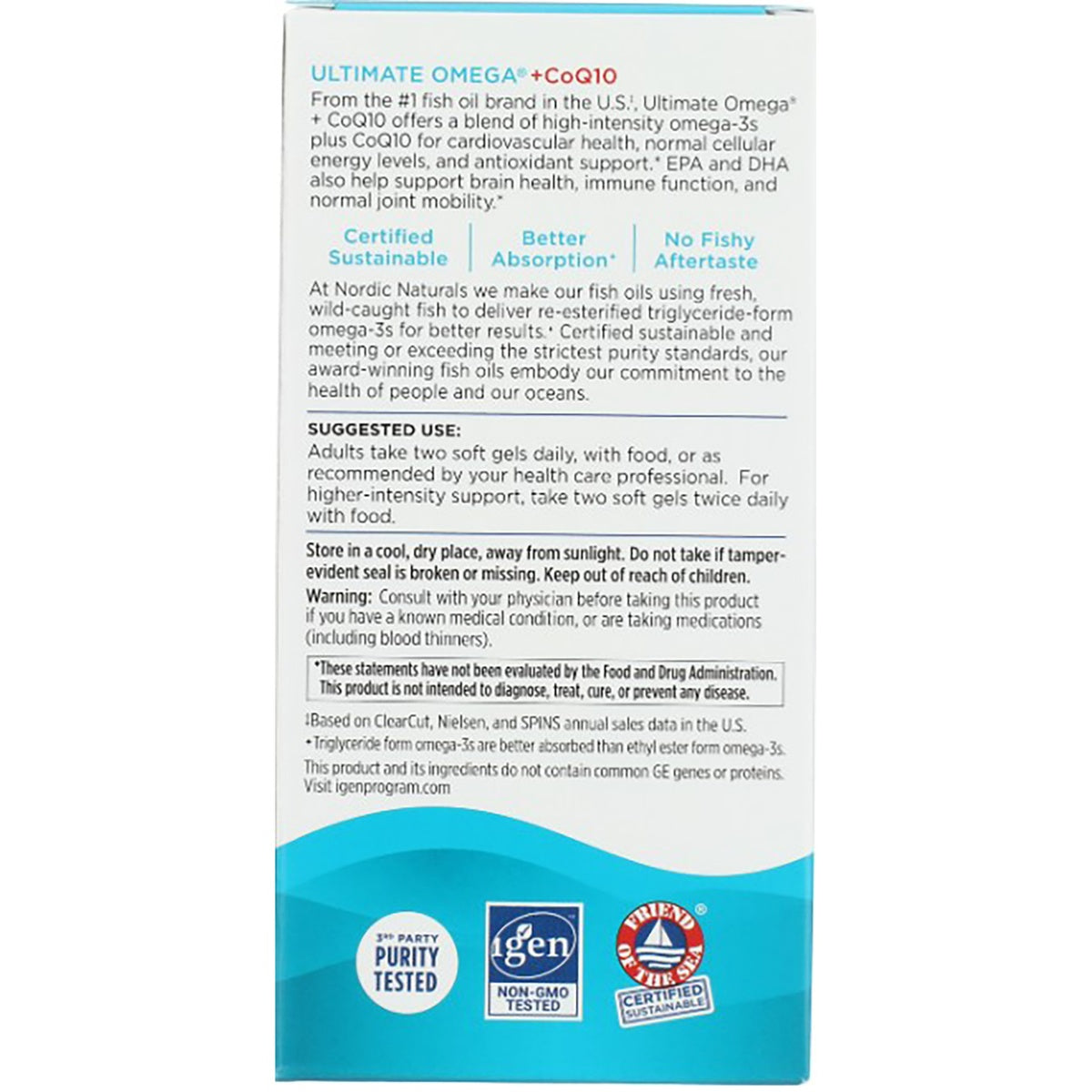 NRN096 | product infographic titled The Nordic Promise with quality, integrity and transparency statements and QR code