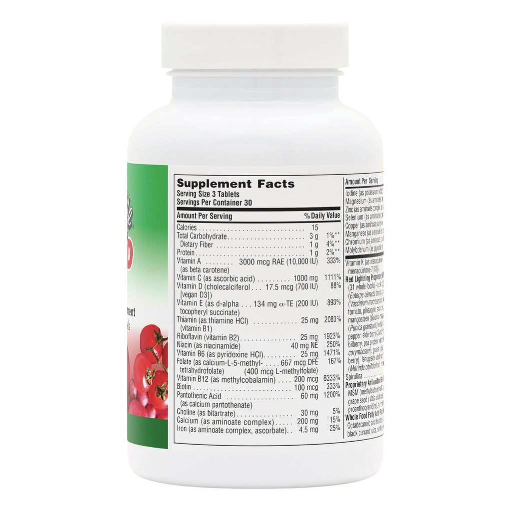 NTP203 | Supplement Facts panel on a multivitamin bottle - Thumbnail