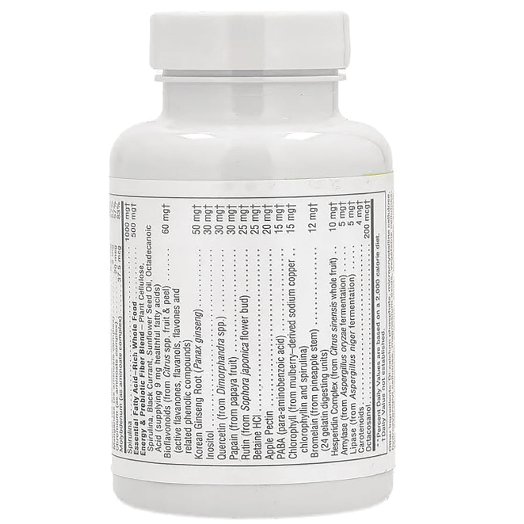 NTP031 | Supplement bottle showing the back label with ingredients and amounts - Thumbnail