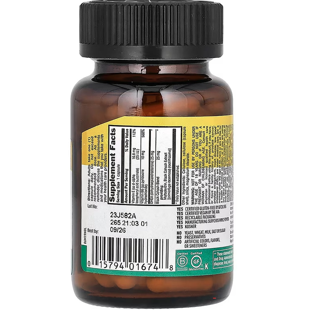 CRL564 | Bottle of vitamin supplement capsules showing Supplement Facts and barcode on the back label - Thumbnail