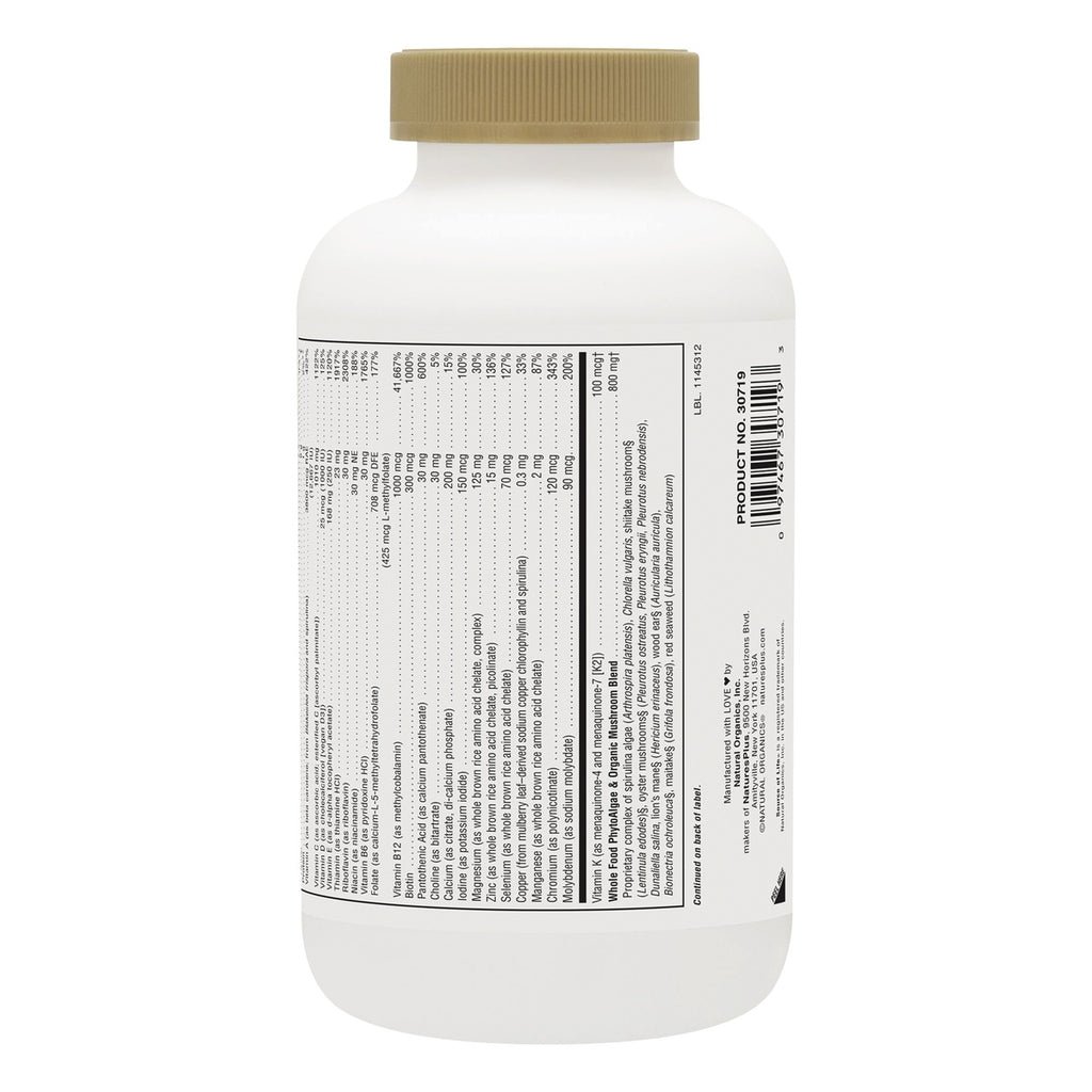 NTP200 | Back of supplement bottle featuring second half of Supplement Facts box - Thumbnail