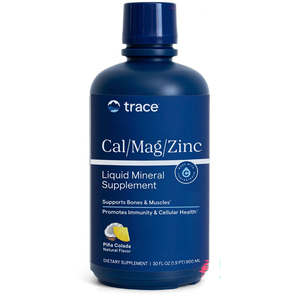 TM016 | Trace Minerals Liquid Cal/Mag/Zinc + Vitamin D3, Piña Colada, 32 fl oz bottle - Thumbnail