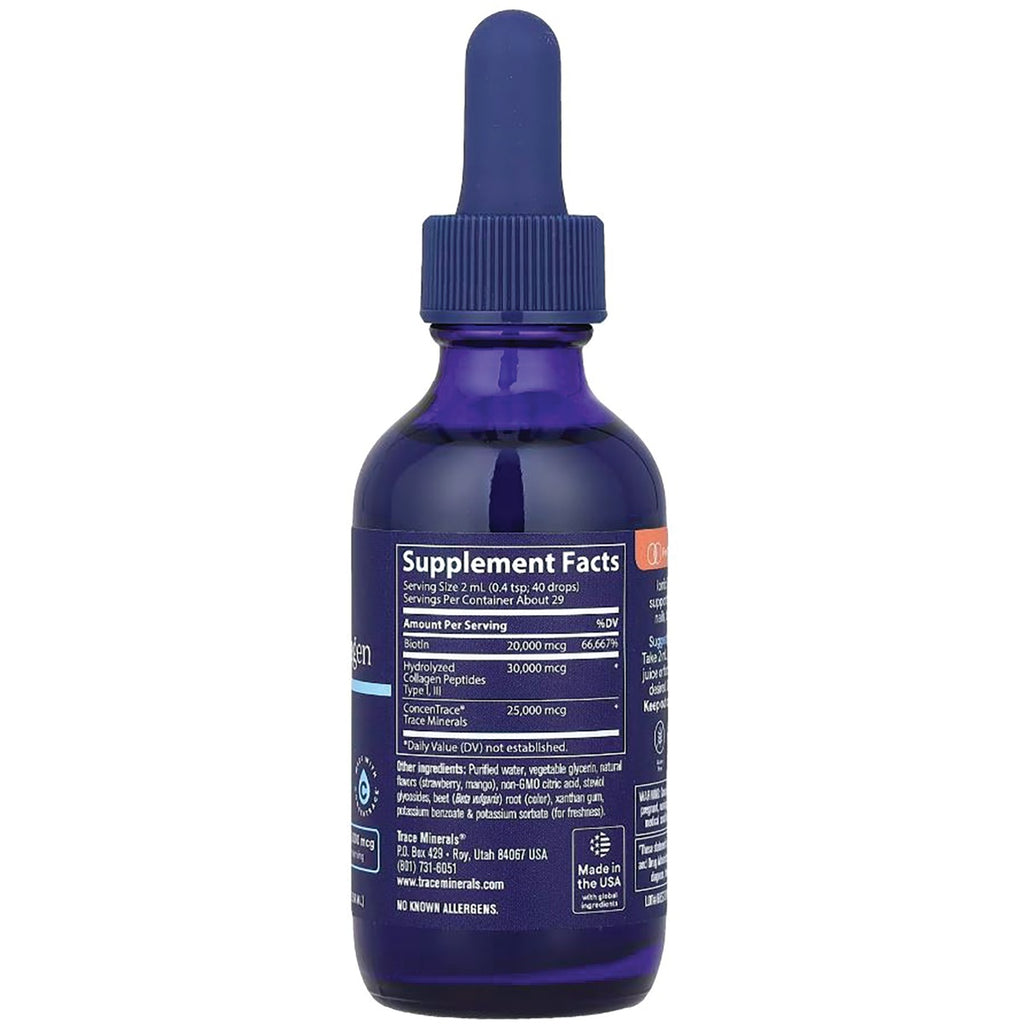 TM147 | Back of blue dropper bottle showing Supplement Facts and ingredients label - Thumbnail