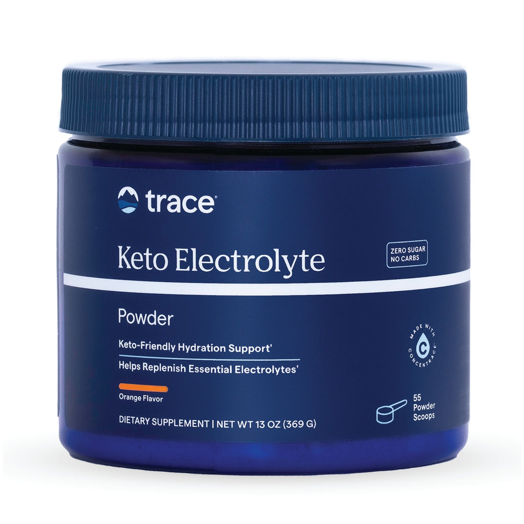 TM162 | Trace Keto Electrolyte Powder jar, Orange flavor, zero sugar, 55 scoops, 13 oz - Thumbnail
